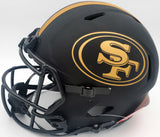 Trey Lance Autographed San Francisco 49ers Eclipse Black Full Size Speed Authentic Helmet (Smudged) Beckett BAS QR #WL62101
