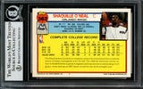 Shaquille Shaq O'Neal Autographed 1992-93 Topps Rookie Card #362 Orlando Magic (Off Condition) Beckett BAS #13020384