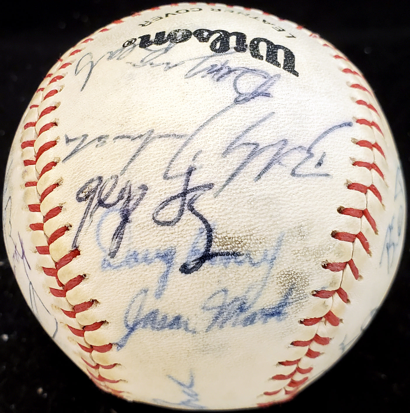 1983 Arizona State Autographed Official Wilson Baseball With 27 Signatures Including Barry Bonds Pre-Rookie Beckett BAS #AA01885