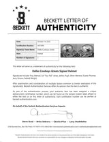 Cowboys Greats (7) Aikman, Jones, Wright +4 Signed Full Size Proline Helmet BAS