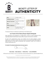 Lee Trevino & Ann Manry Kenyon Authentic Signed 18x22 Lithograph BAS #AE13999