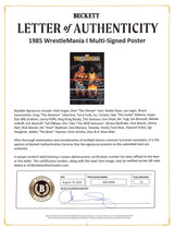 WrestleMania I (33) Hogan, Hart, Piper, Poffo, Bearer Signed 27x40 Poster BAS