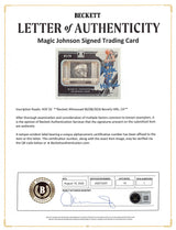 Magic Johnson "HOF 02" Signed 2021 Panini Impeccable Silver Bar Card Auto 10 BAS