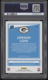 Jordan Love Signed 2020 Donruss Rated Rookie #304 PSA 9 Auto 9