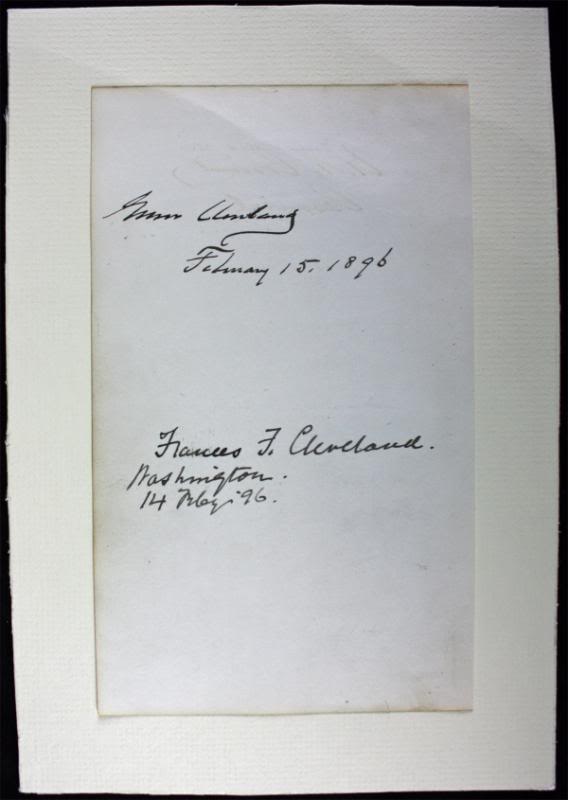 President Grover & Frances Cleveland Signed Authentic 5X8 Cut PSA/DNA #S03291