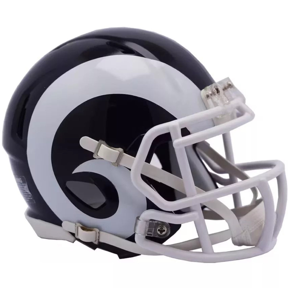 Los Angeles Rams Flat Black Collection Mini Football Helmet