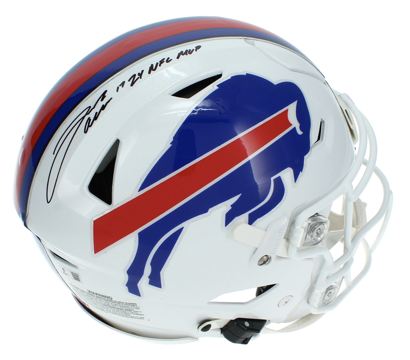 Josh Allen Autographed/Inscribed "24 NFL MVP" Buffalo Bills Speedflex Authentic Helmet Beckett Witnessed