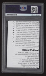Mike Krzyzewski PSA/DNA Authentic Encapsulated Cut Signature