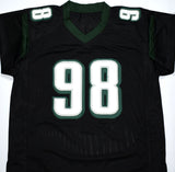 Jalen Carter Autographed Black Pro Style Jersey- Beckett W Hologram *Black