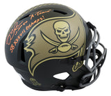 Buccaneers Mike Alstott "2x Insc" Signed STS IV Full Size Speed Rep Helmet BAS W