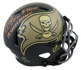Buccaneers Mike Alstott "2x Insc" Signed STS IV Full Size Speed Rep Helmet BAS W