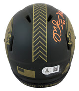 Buccaneers Mike Alstott "A-Train" Signed STS IV Speed Mini Helmet BAS Witnessed