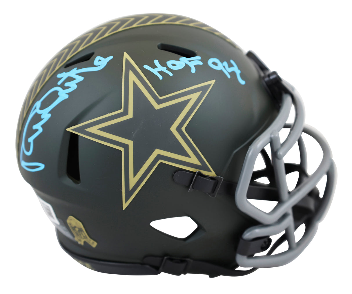 Cowboys Randy White "HOF 94" Signed 2025 STS IV Speed Mini Helmet w/ Case BAS W