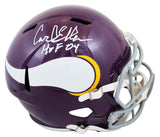 Vikings Carl Eller "HOF 2004" Signed 1961-79 TB Full Size Speed Rep Helmet BAS W