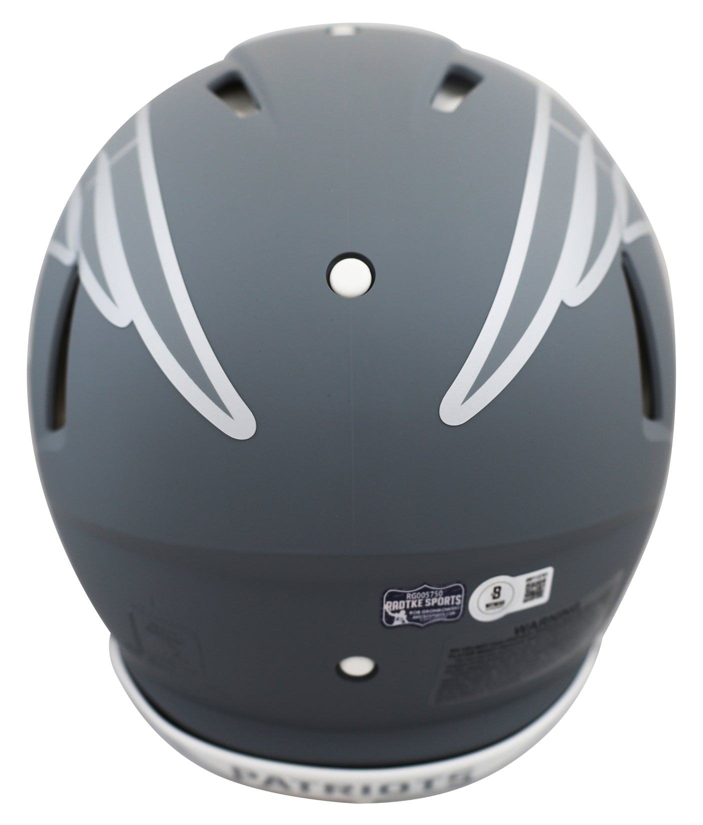 Patriots Rob Gronkowski Signed Slate Full Size Speed Proline Helmet BAS Witness