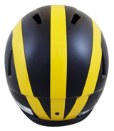 Michigan Ty Law "Go Blue" Signed Full Size Speed Rep Helmet W/ Case BAS Witness