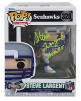 Seahawks Steve Largent "HOF 1995" Signed #86 Funko Pop Vinyl Figure BAS Witness