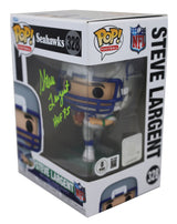 Seahawks Steve Largent "HOF 1995" Signed #86 Funko Pop Vinyl Figure BAS Witness