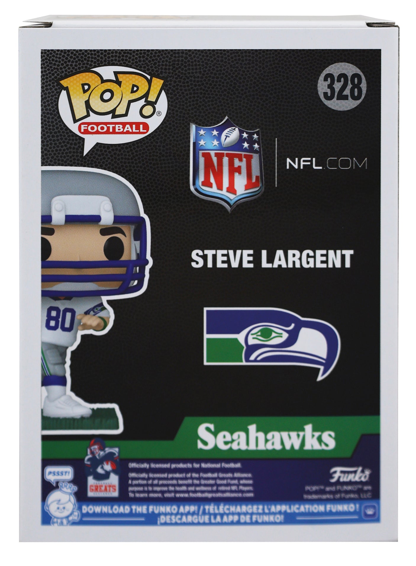 Seahawks Steve Largent "HOF 1995" Signed #86 Funko Pop Vinyl Figure BAS Witness