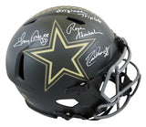 Cowboys Pearson, Staubach & Dorsett Signed STS IV F/S Speed Proline Helmet BAS W
