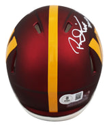 Commanders Russ Grimm "HOF 2010" Signed Speed Mini Helmet W/ Case BAS Witnessed