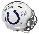 Colts Edgerrin James & Eric Dickerson Signed F/S Speed Proline Helmet BAS Wit