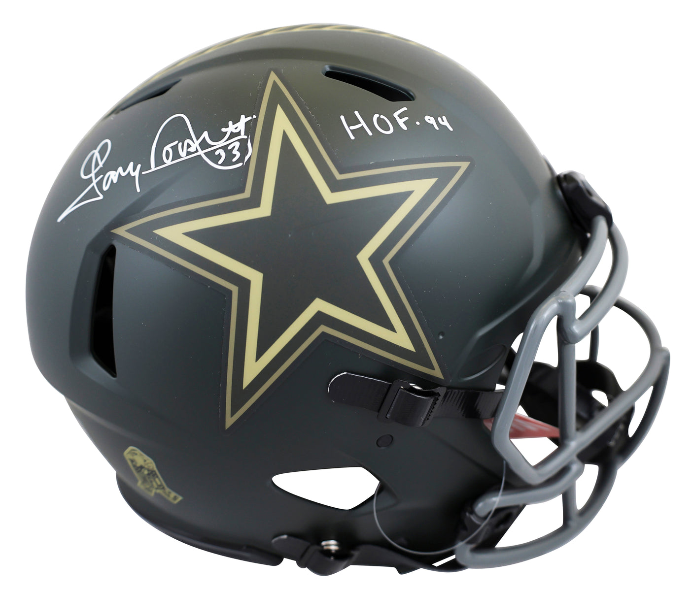 Cowboys Tony Dorsett HOF 94 Signed STS IV F/S Speed Proline Helmet w/ Case BAS W