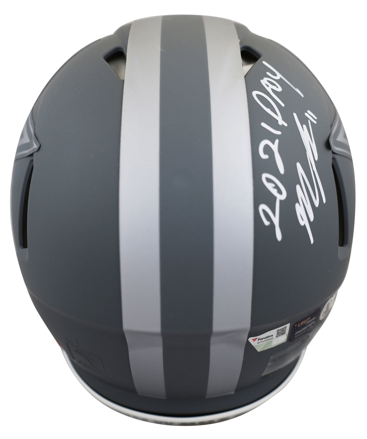 Cowboys Prescott, Smith, Parsons +2 Signed Slate F/S Speed Proline Helmet BAS W