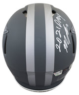 Cowboys Prescott, Smith, Parsons +2 Signed Slate F/S Speed Proline Helmet BAS W
