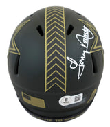 Cowboys Tony Dorsett Signed Salute to Service IV Speed Mini Helmet W/ Case BAS W