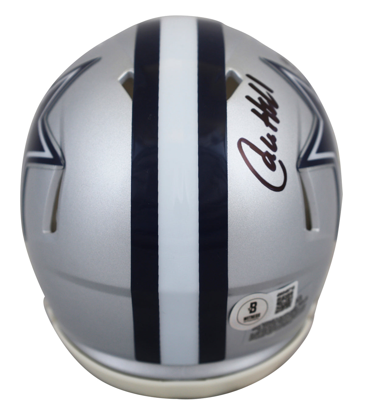 Cowboys Calvin Hill "ROY 1969" Signed Speed Mini Helmet W/ Case BAS Witnessed