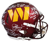 Washington (11) Green, Riggins +8 Signed F/S Speed Proline Helmet W/ Case BAS