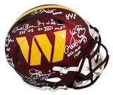 Washington (11) Green, Riggins +8 Signed F/S Speed Proline Helmet W/ Case BAS