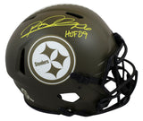 Steelers Rod Woodson "HOF 2009" Signed STS F/S Speed Proline Helmet W/ Case BAS