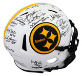 Steelers Greats (17) Signed Lunar Full Size Speed Proline Helmet W/ Case BAS
