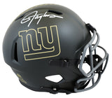 Giants Lawrence Taylor Signed STS IV Full Size Speed Rep Helmet W/ Case BAS Wit