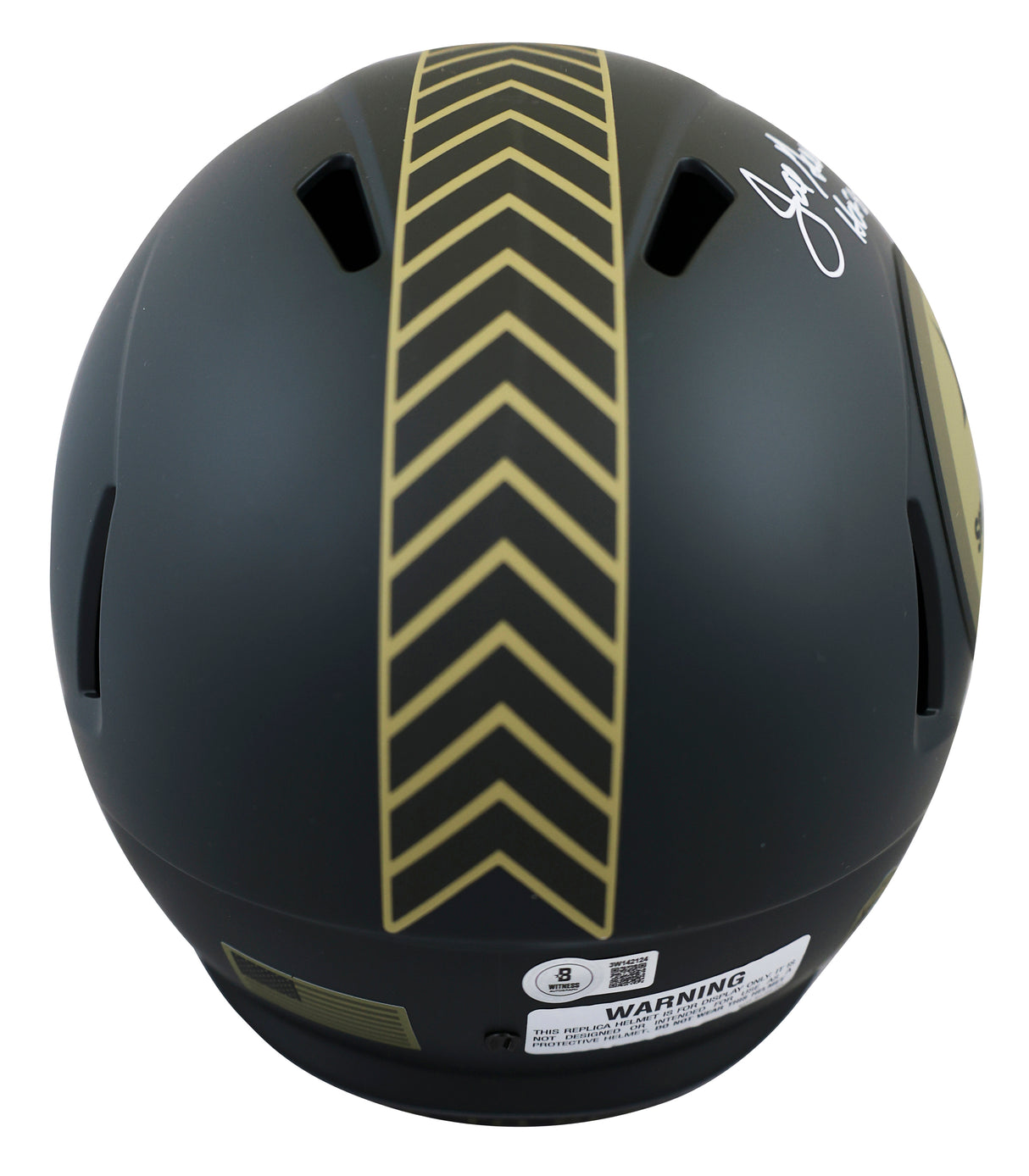 Steelers Joe Greene "HOF 87" Signed STS IV F/S Speed Rep Helmet W/ Case BAS Wit