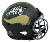 Vikings Adrian Peterson Signed 2025 STS IV Speed Mini Helmet BAS Witnessed