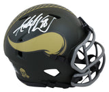 Vikings Adrian Peterson Signed STS IV Speed Mini Helmet w/ Case BAS Witnessed