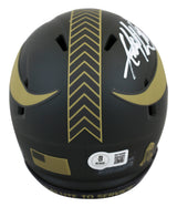 Vikings Adrian Peterson Signed STS IV Speed Mini Helmet w/ Case BAS Witnessed