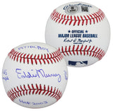 Orioles Eddie Murray "Career Stat" Signed Manfred Oml Baseball BAS Witnessed