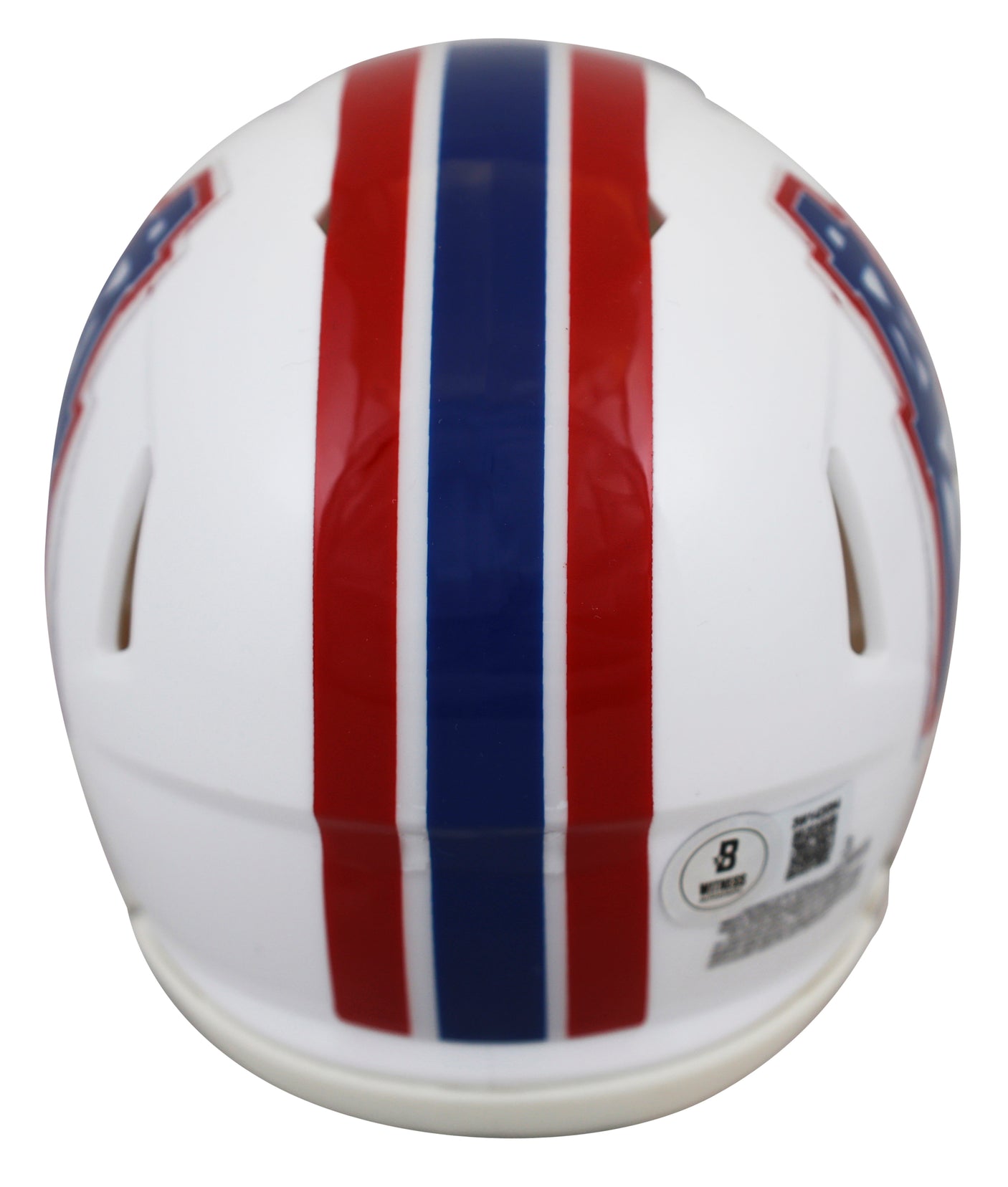 Oilers Robert Brazile "HOF 2018" Signed 1981-98 TB Speed Mini Helmet BAS Witness