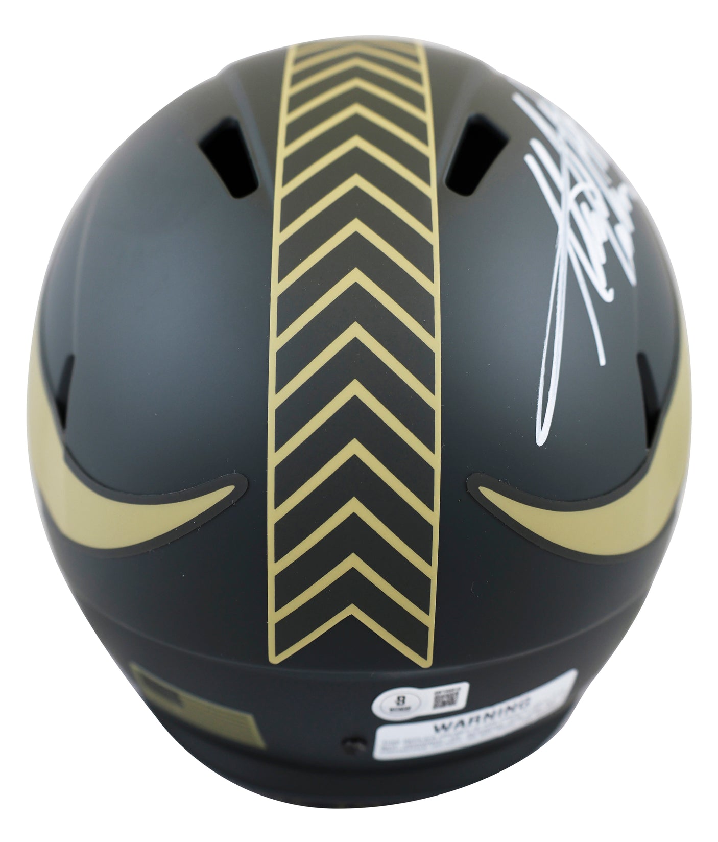 Vikings Adrian Peterson "All Day" Signed STS IV F/S Speed Rep Helmet W/ Case BAS