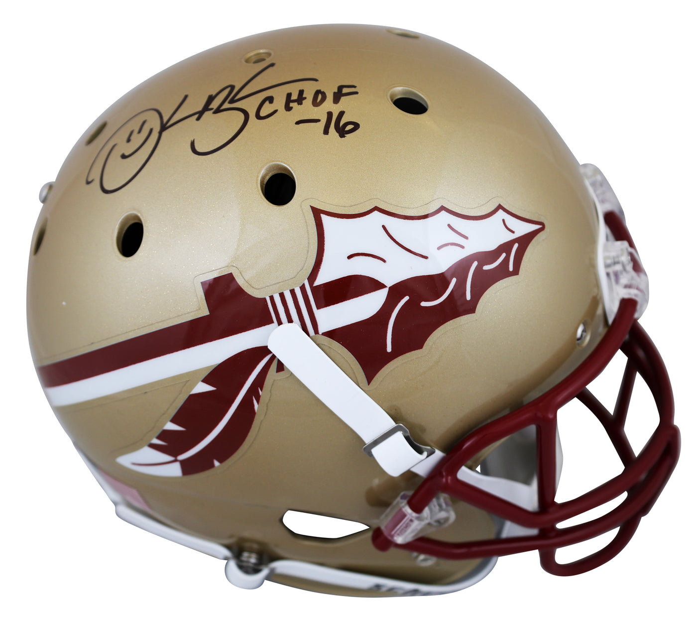 FSU Derrick Brooks "CHOF 16" Signed Schutt Full Size Rep Helmet BAS Witnessed