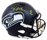 Seahawks Shaun Alexander "NFL MVP 2005" Signed Full Size Speed Rep Helmet BAS W