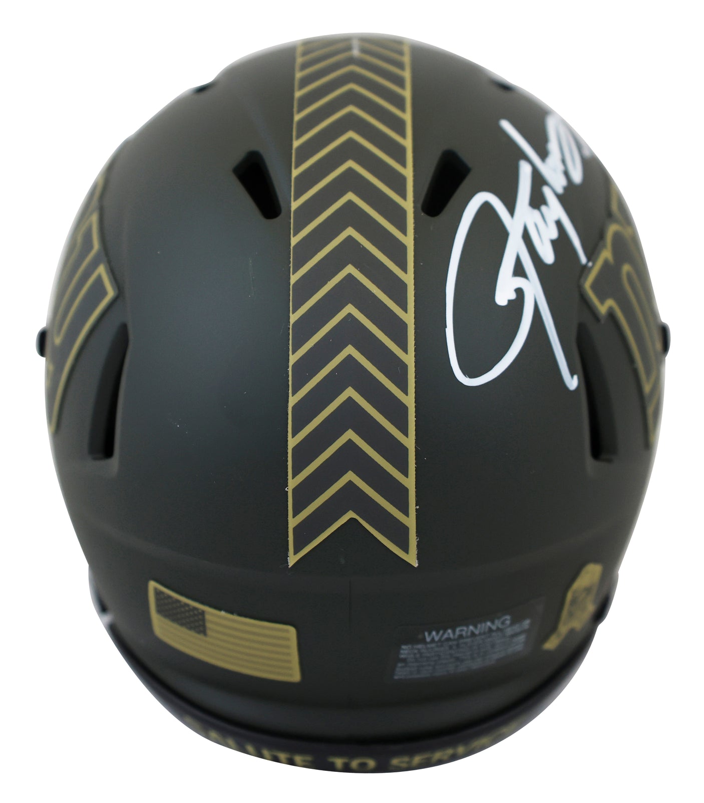 Giants Lawrence Taylor Signed Salute to Service IV Speed Mini Helmet BAS Witness