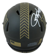 Giants Lawrence Taylor Signed Salute to Service IV Speed Mini Helmet BAS Witness