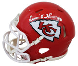 Chiefs Emmitt Thomas "HOF 2008" Signed Speed Mini Helmet BAS Witnessed #2W142422