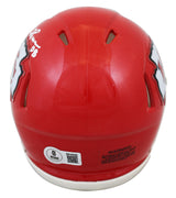 Chiefs Emmitt Thomas "HOF 2008" Signed Speed Mini Helmet BAS Witnessed #2W142422