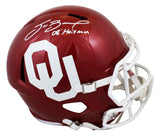 Oklahoma Sam Bradford "2008 Heisman" Signed F/S Speed Rep Helmet W/ Case BAS Wit